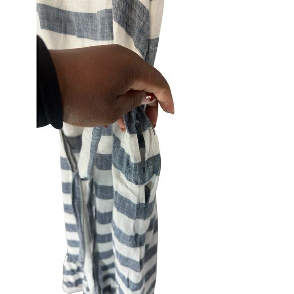 Roller Rabbit Dress Blue White Striped Nautical Sailor Relaxed Maxi Size XL - Picture 5 of 9